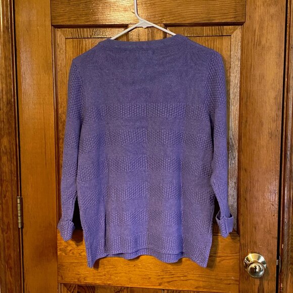 NWT Periwinkle 3/4" Sleeve Cotton Sweater - Great for Spring/Summer - Picture 3 of 3